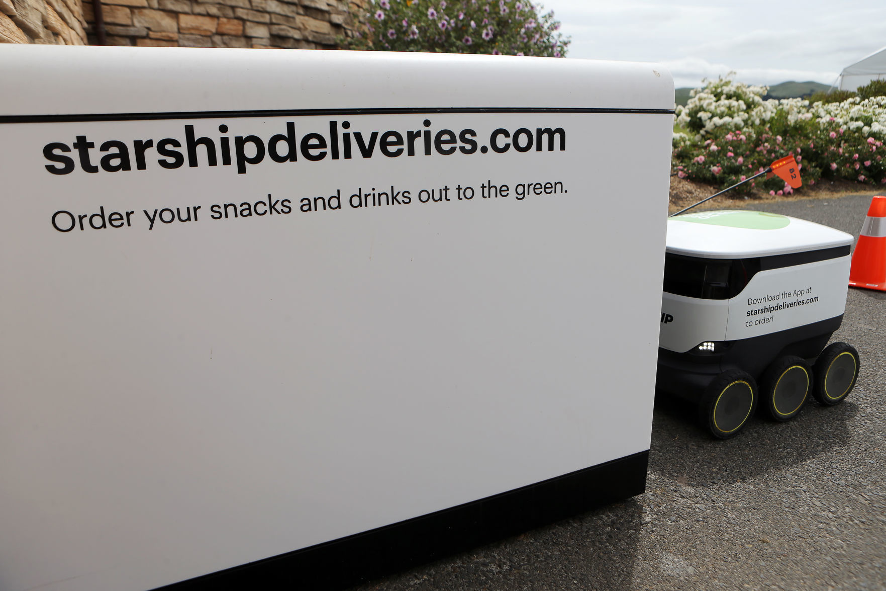 Drone vehicle at Eagle Vines golf club